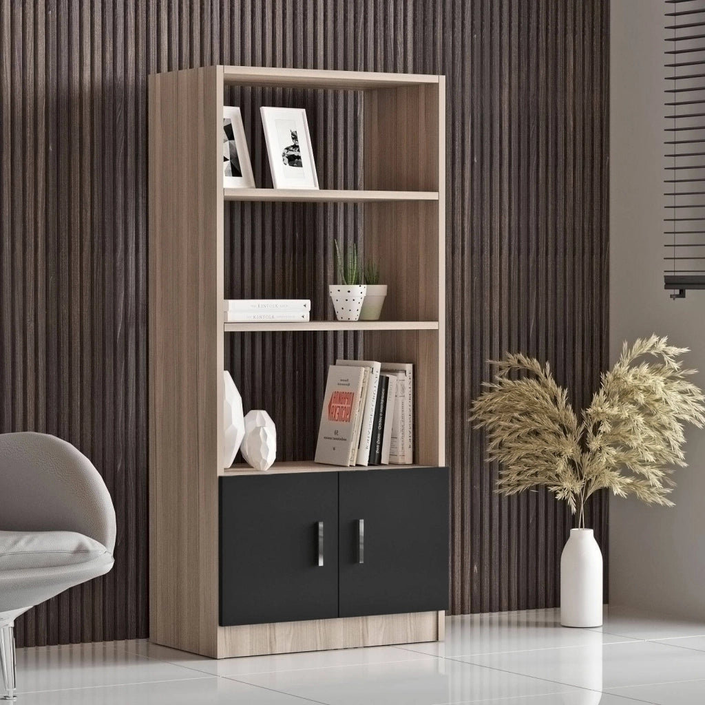 Hilda, set da Ufficio Modulabile, Marrone Quercia