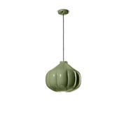 Lampadario Vintage Decò Afoxe&apos Ceramica Verde Salvia 1 Luce E27