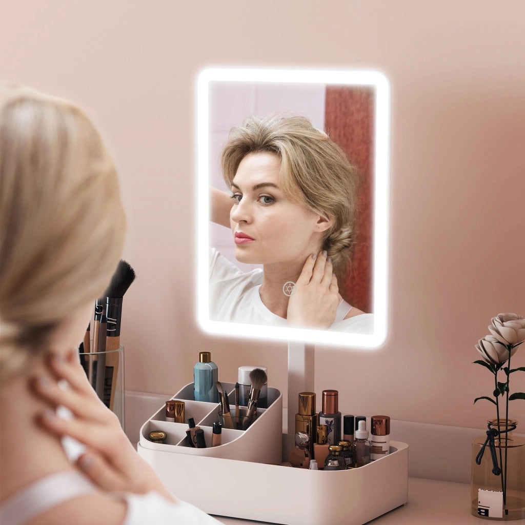 Specchio da Trucco con Luce LED ¨C Xylo ¨C Rotazione 180¡ã Bianco