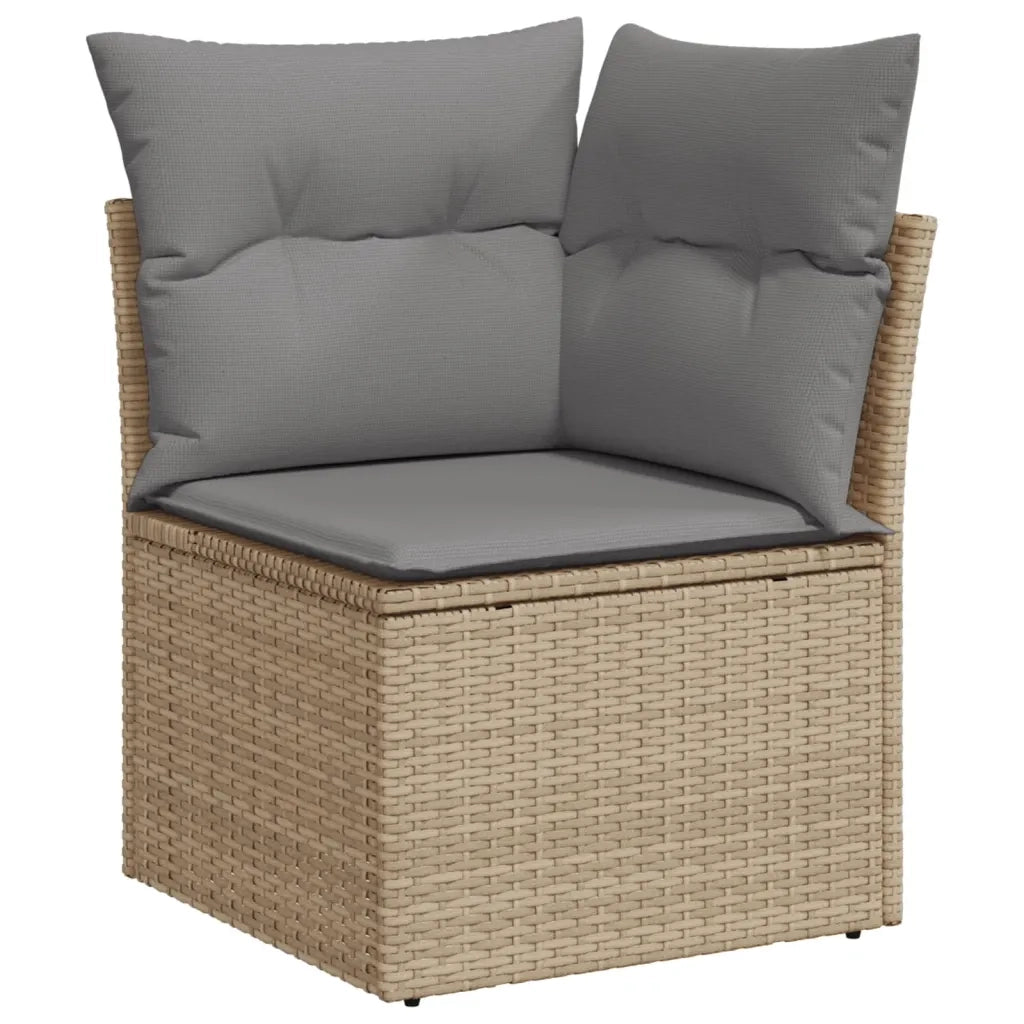 Set Divano da Giardino 8 pz con Cuscini Beige Misto Polyrattan 3256108