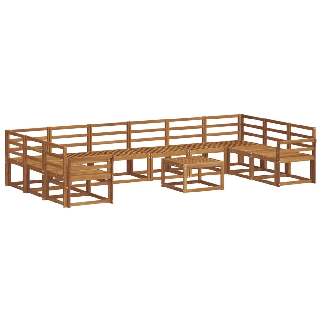 Set di divani da esterno 11 pcs Naturale