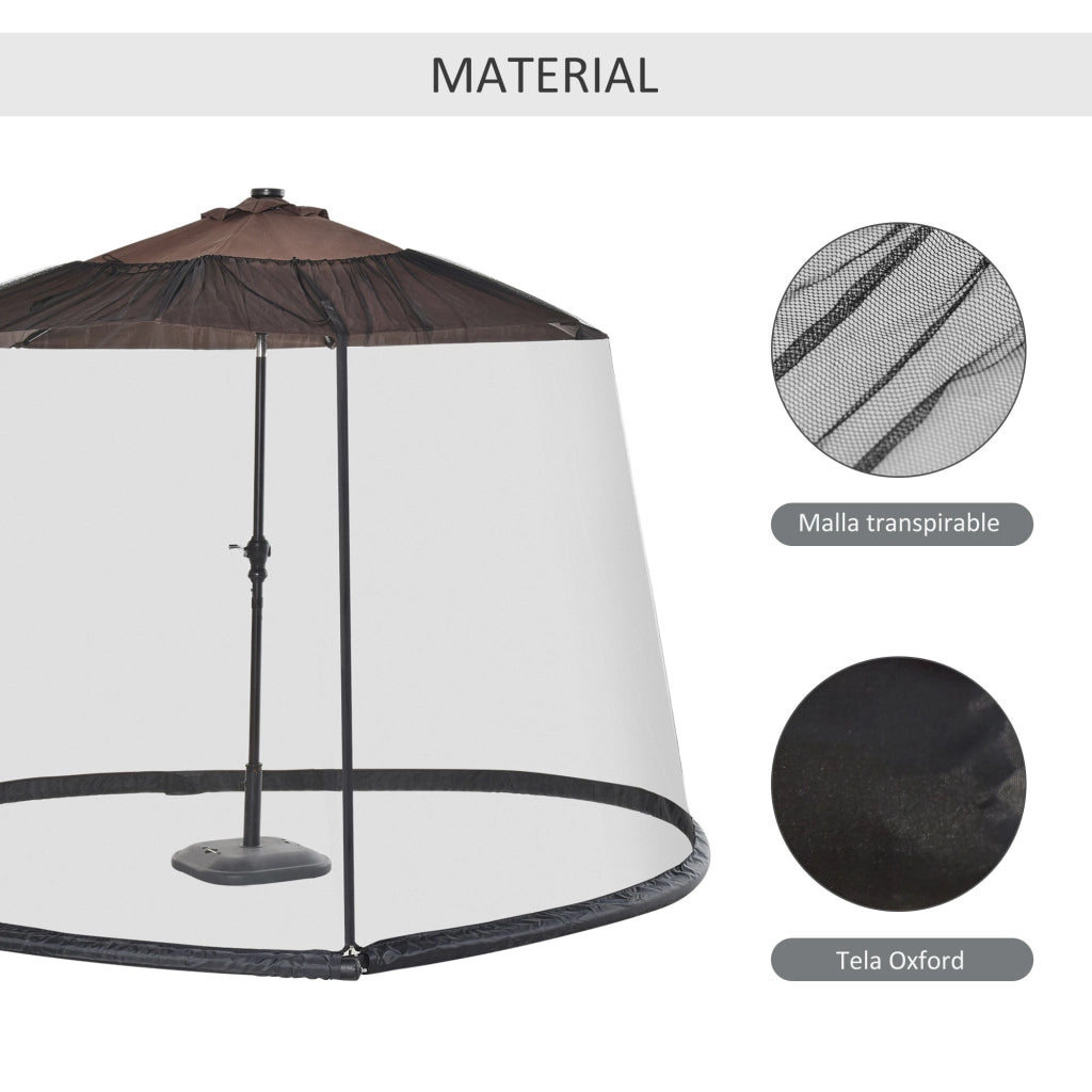 Zanzariera per Ombrellone ¨C Minimal ¨C Nero ?3 m