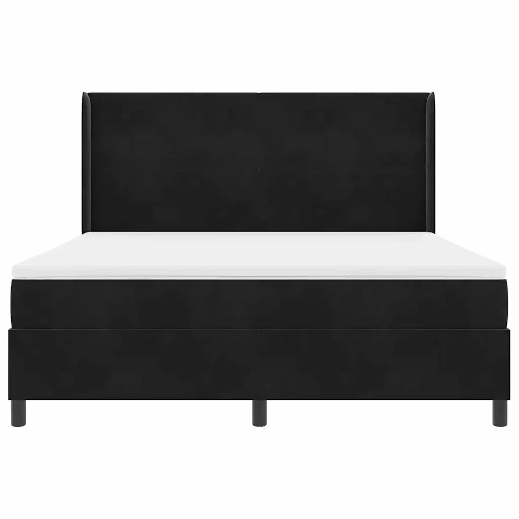 Letto a molle con strisce LED Nero 180 x 200 cm Velluto 3343882