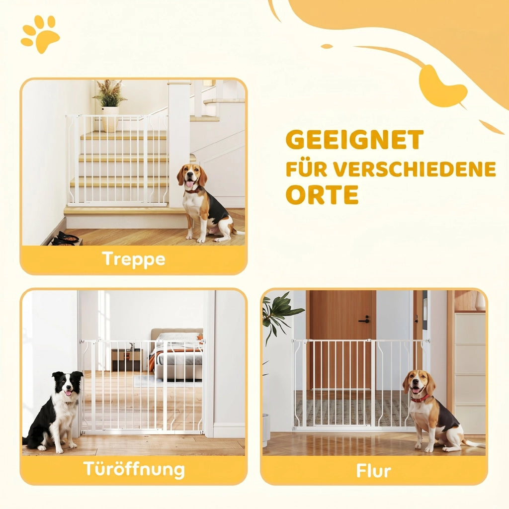 Cancello per Cani ¨C zephmum ¨C Bianco 75-115x76 cm