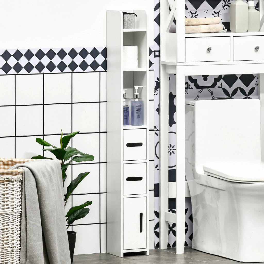 Colonna Bagno ¨C Minimal ¨C Bianco 15x17x120 cm