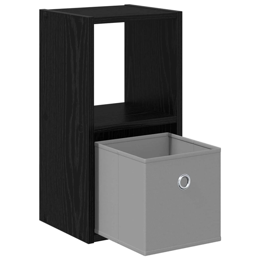 Comodino Rovere Nero 25,5 x 22 x 49,5 cm Legno multistrato 8000598