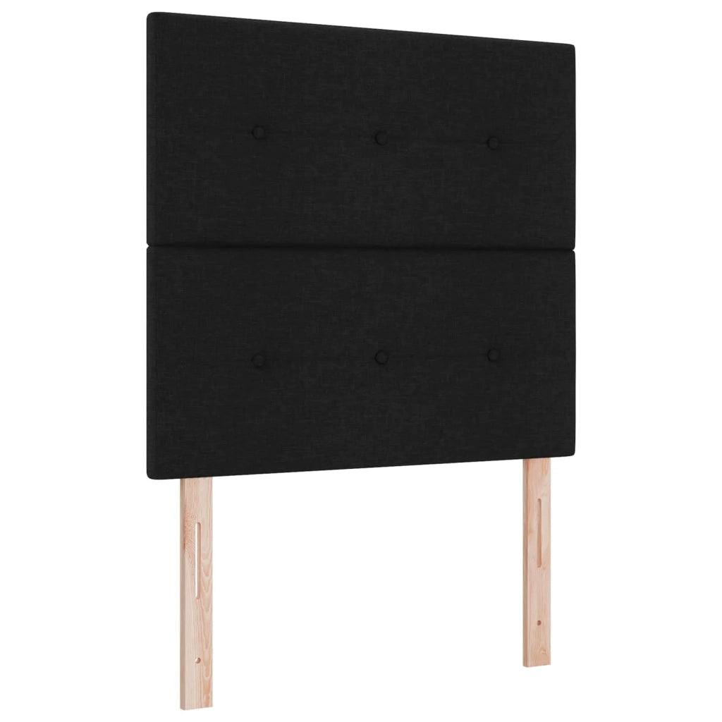 Letto Ottomano con Materasso e LED Nero 90 x 190 cm Tessuto 3458036
