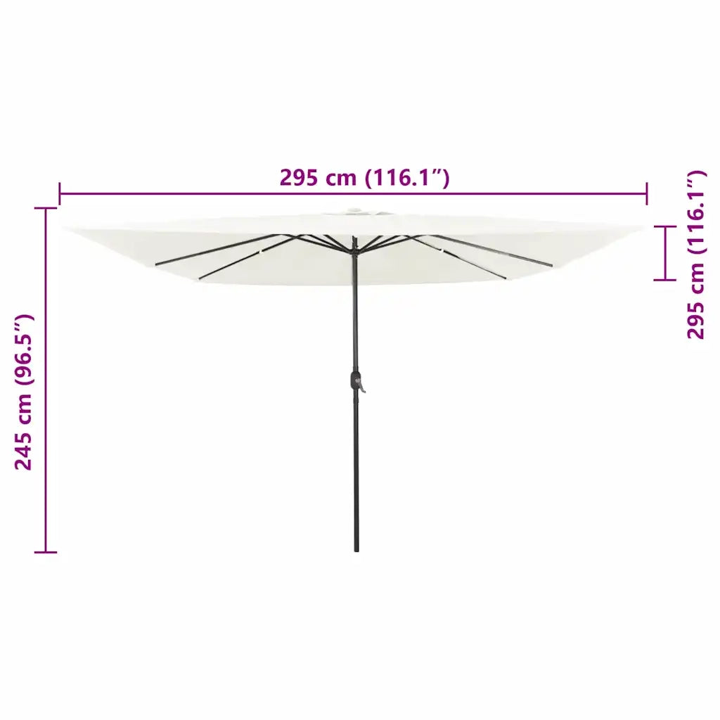 Ombrello | Parasol da giardino Sabbia 295 x 295 x 245 cm