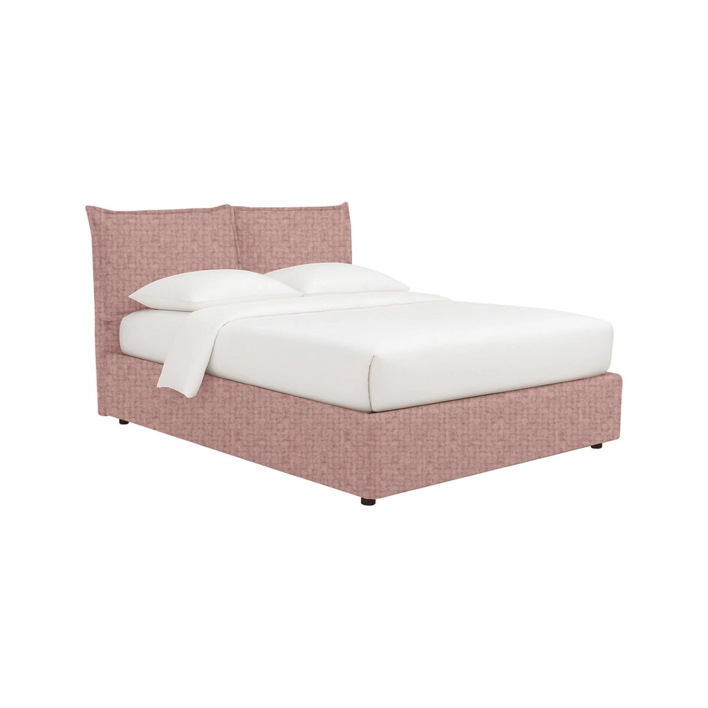 Penzance, Letto Piazza e Mezza Sfoderabile Made in Italy, Rosa