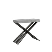 Consolle allungabile 90x40/196 cm Diago Small Premium Cemento telaio Antracite