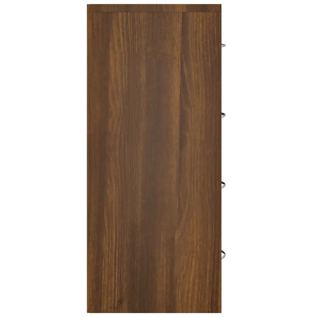 Credenza | Madia | Buffet da pranzo | Armadio da pranzo con 4 Cassetti 60x30,5x71 cm Rovere marrone
