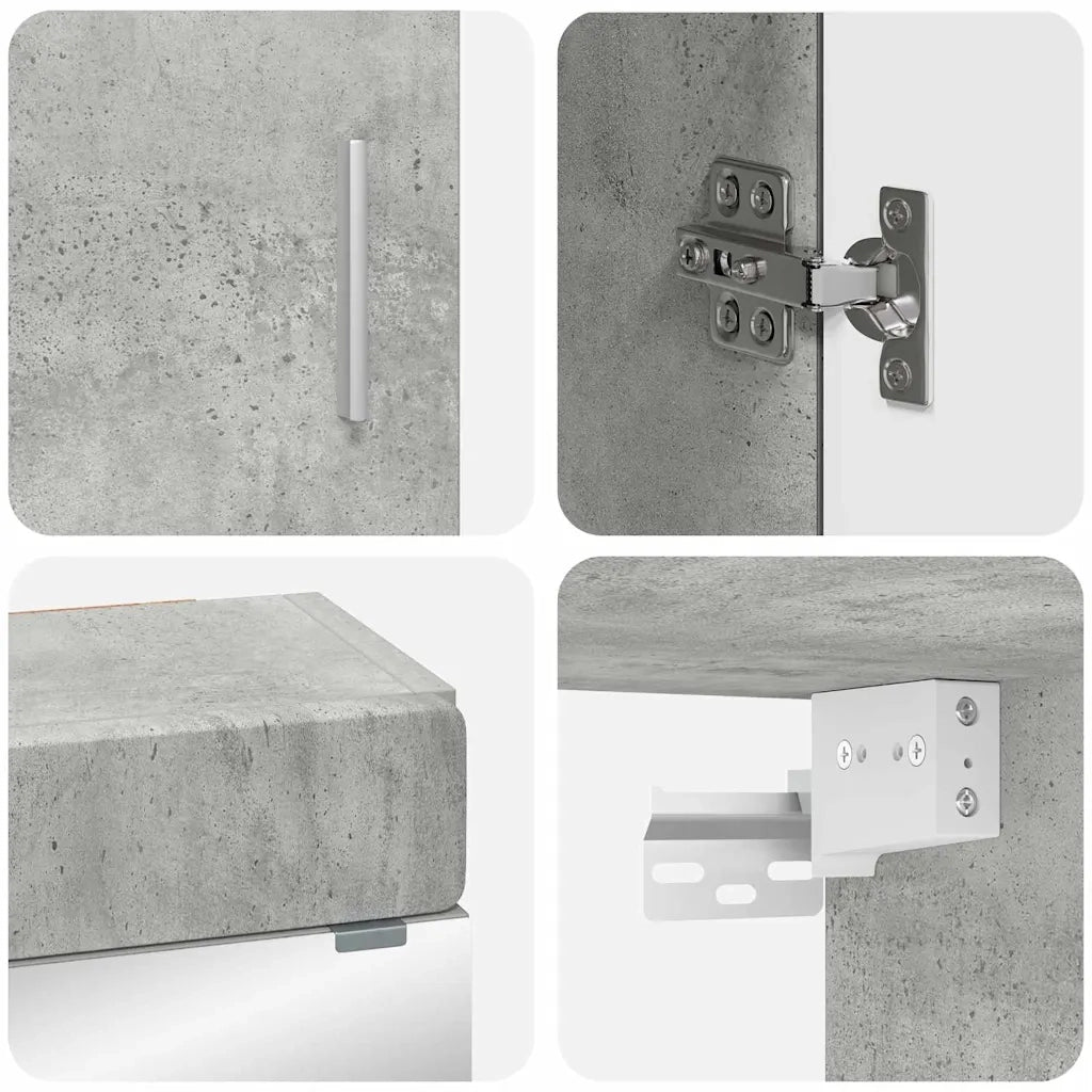 Set di mobili per il bagno TULUM 3 pz Grigio cemento 3398027