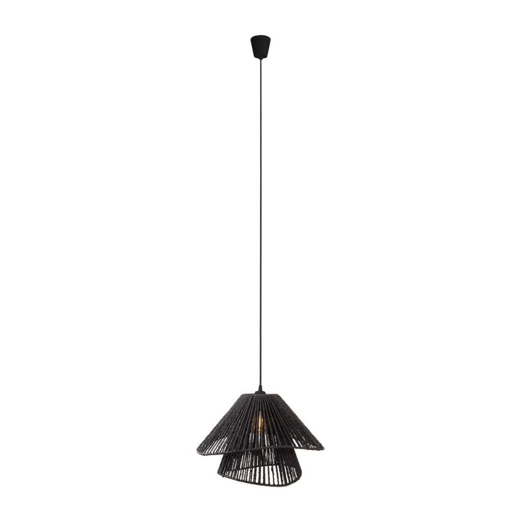 Lampada a sospensione Amalfi Maxlight nera carta E27 Ø45