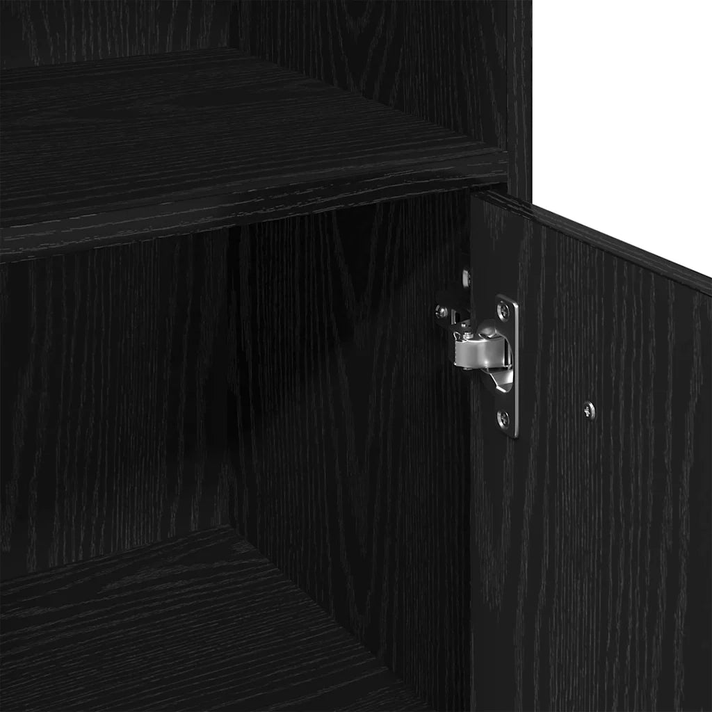 Set di mobili per il bagno 3 pcs Rovere Nero Legno multistrato 3332510
