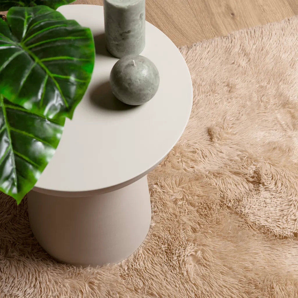 Tappeto Shaggy a Pelo Lungo NAVARRA Beige 80x150 cm poliestere 4102813