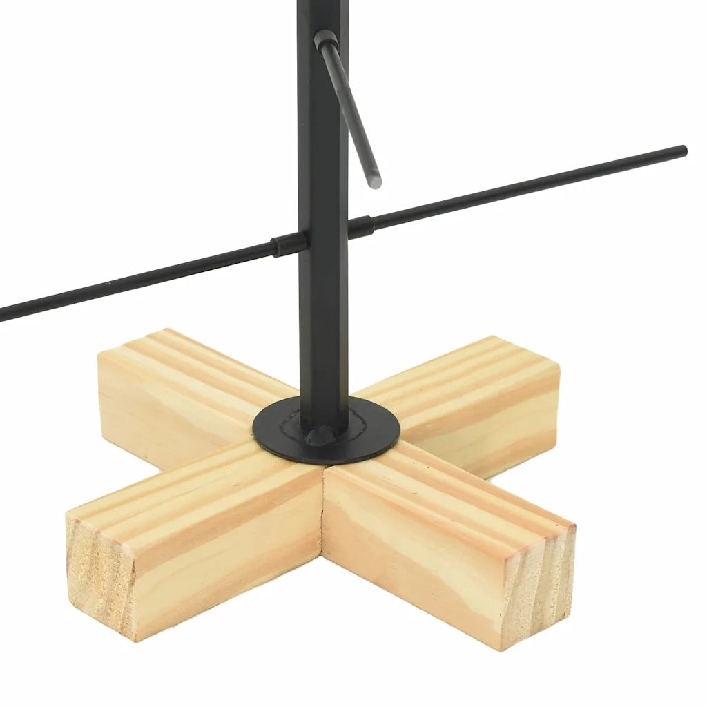 Albero di Natale in metallo con supporto Nero 59,5 cm 42019175