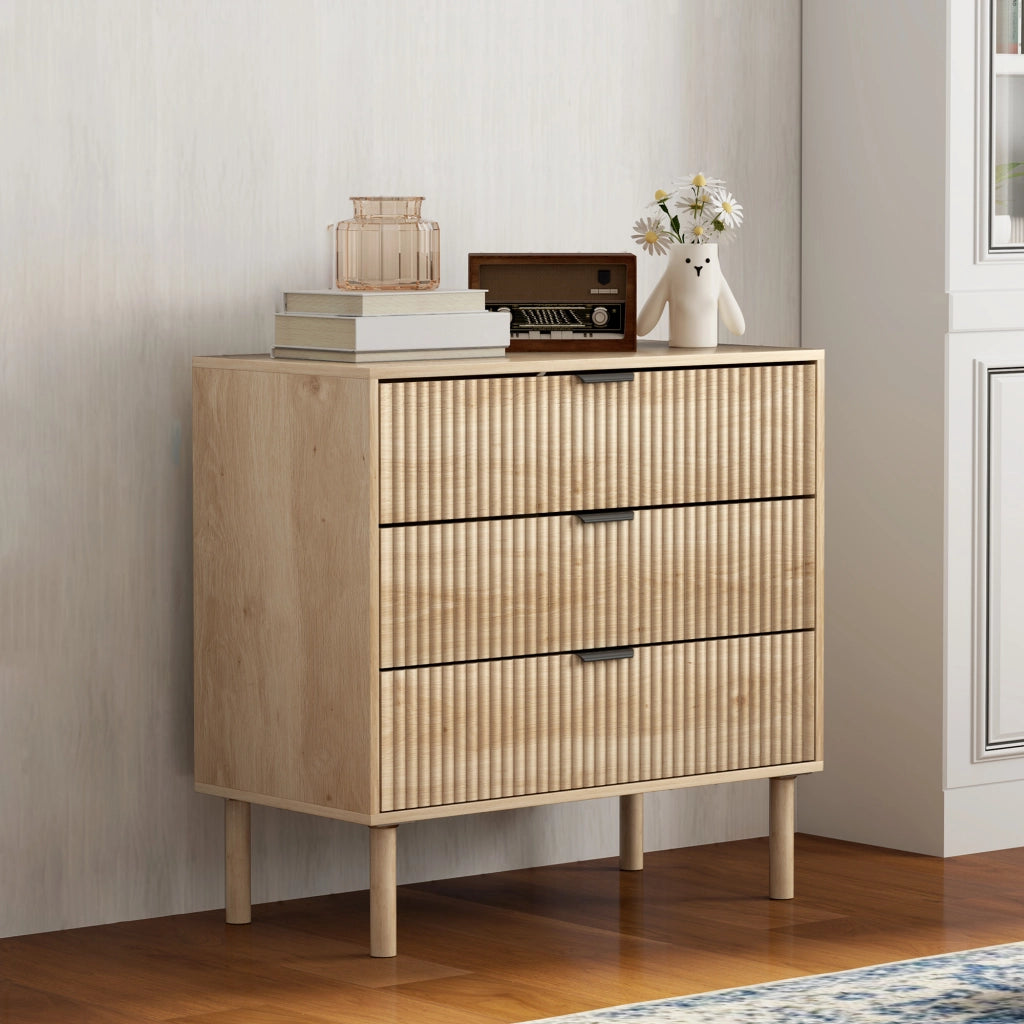 Com¨° 4 Cassetti ¨C Minimal ¨C 80x40x78 Legno Rovere