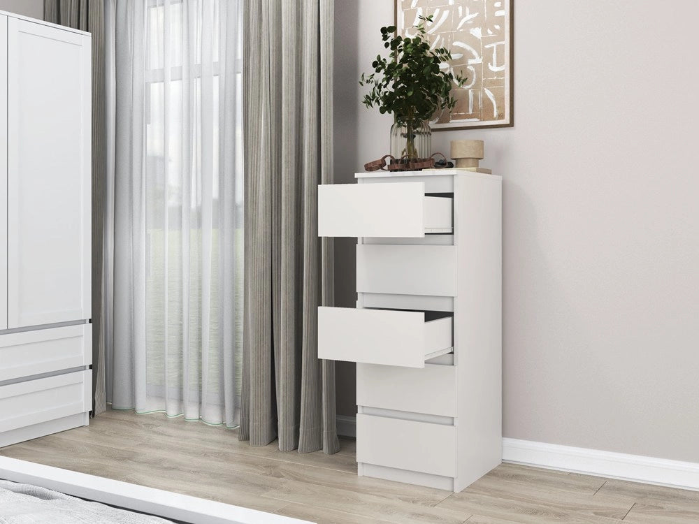 Cassettiera MALWA W5 bianco per camera e soggiorno