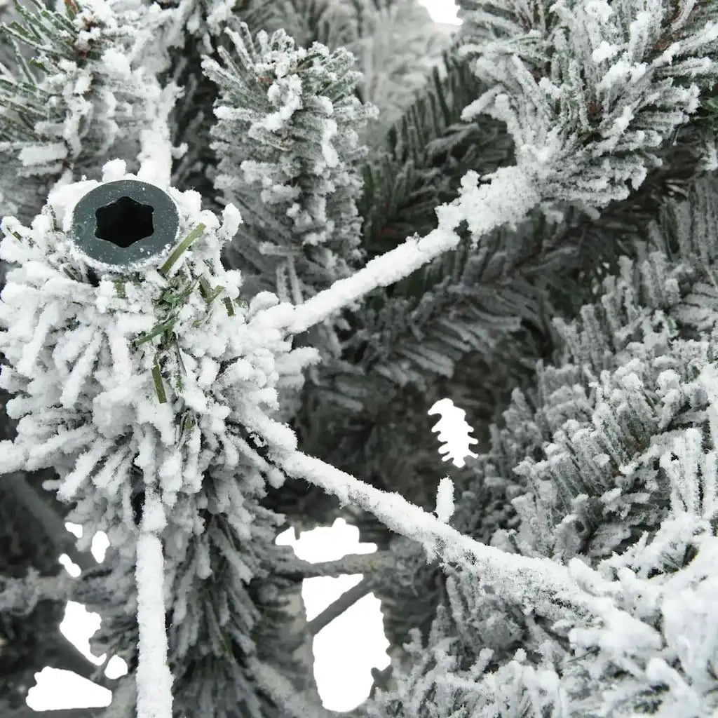 Albero di Natale Artificiale Snodato Foderato di Neve Bianco 42019327