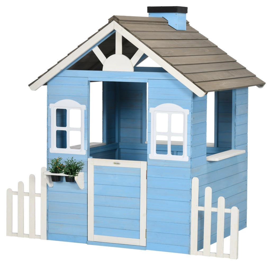 Casetta da giardino per bambini ¨C Minimal ¨C 151x112.5x142 cm blu