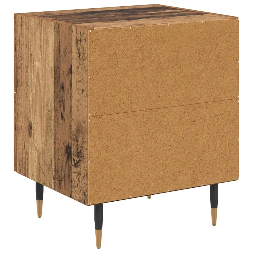 Set di 2 Comodini | Armadio da Notte | Mobiletto da notte Legno vecchio 40 x 35 x 47,5 cm