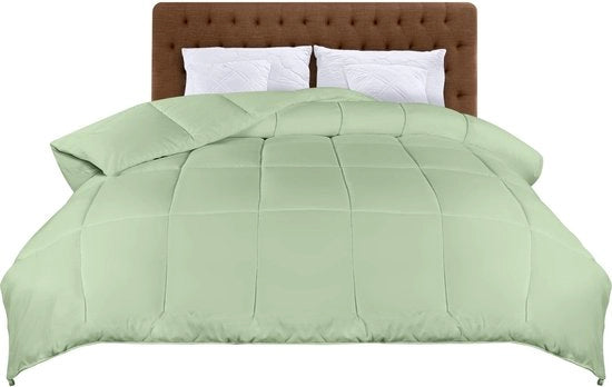 Letto Estivo Leggero - Colore Salie Verde - Piumino in Poliester - Ideale per Adulti - 220x...