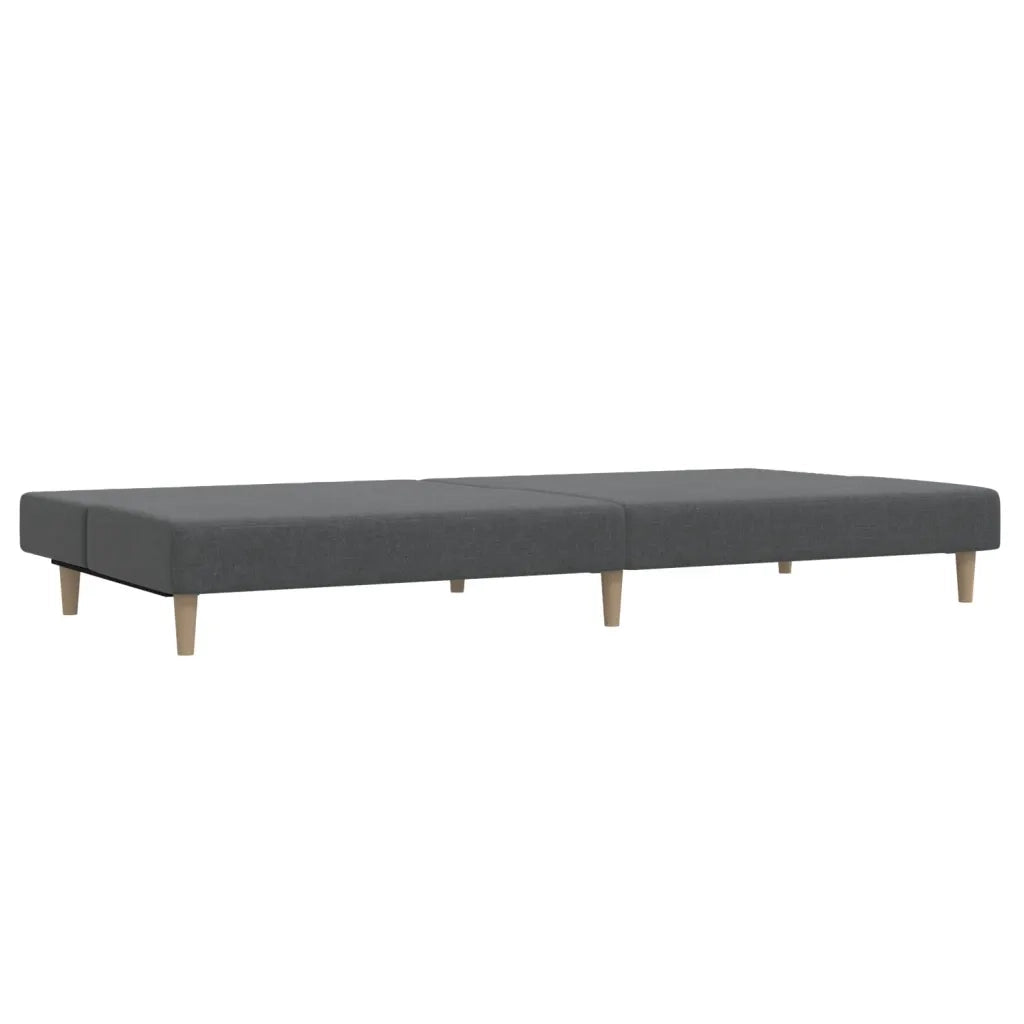 Divano Letto a 2 Posti Grigio Chiaro in Tessuto 375723