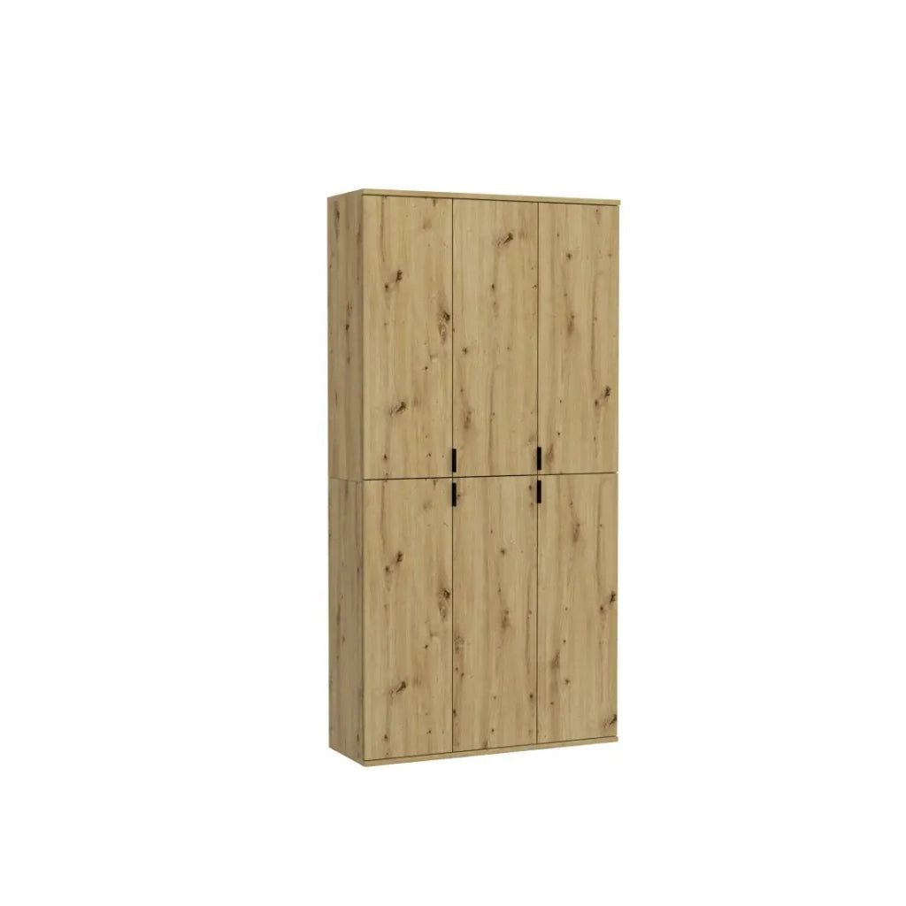 Armadio BODITE – 6 porte – Rovere chiaro – Stile classico e spazioso