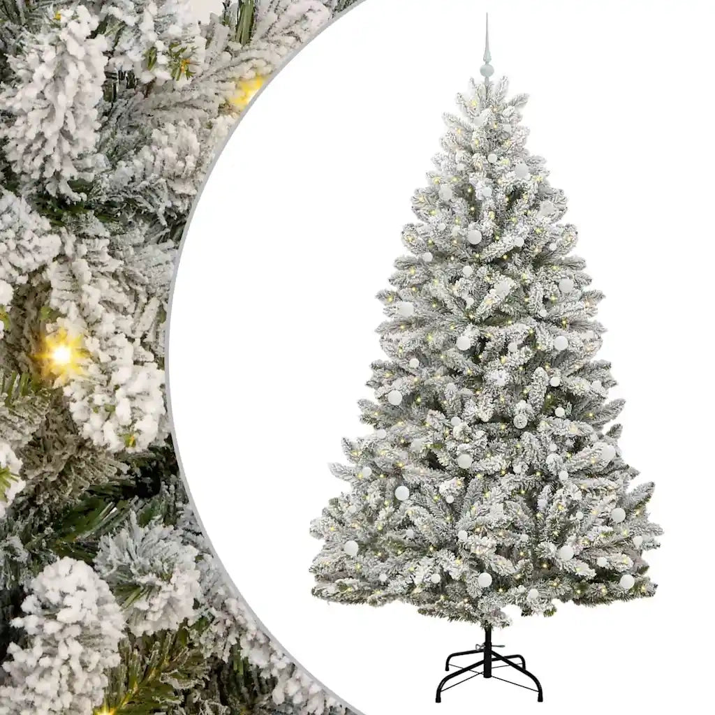 Albero di Natale artificiale con 300 LED Verde e Bianco 240 cm 3395769