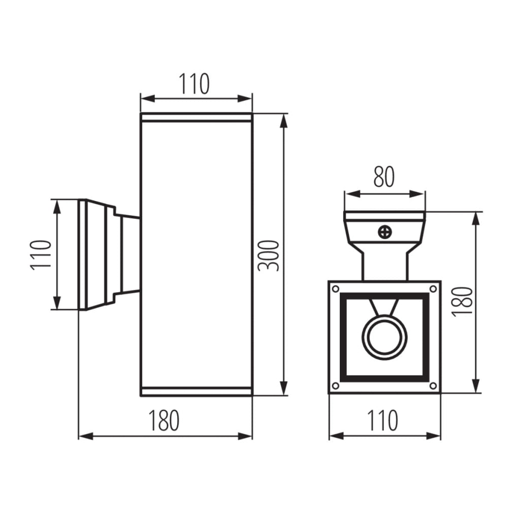 Applique esterna Kanlux LART EL-260 E27 antracite IP54