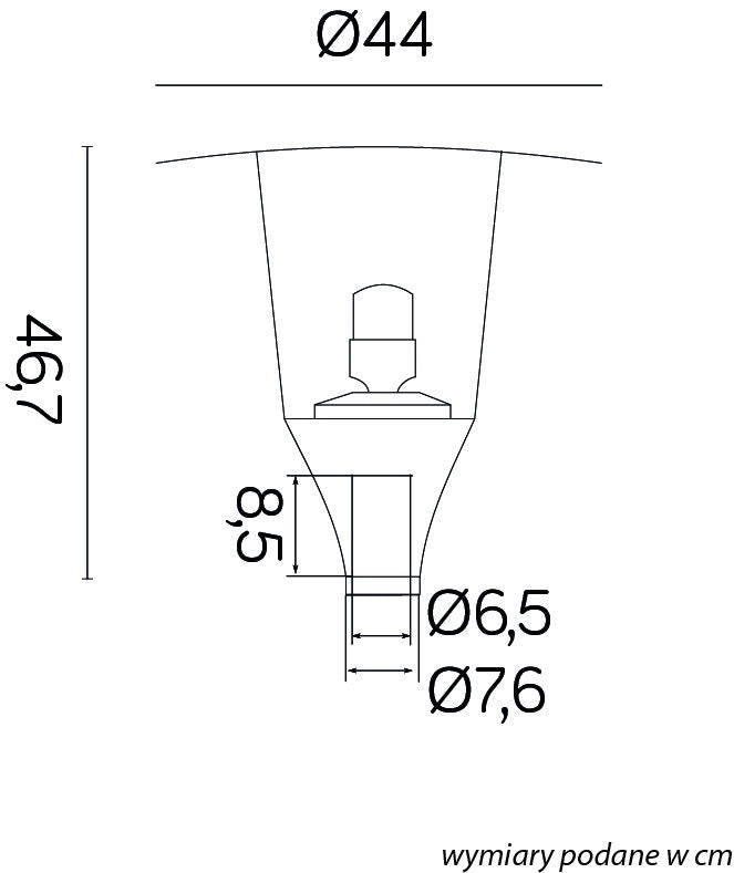 Testa lampione 1 luce SU-MA Metis E27 grigio scuro IP65
