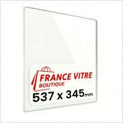 537 x 345 x 4 mm - Vetro per stufa a legna - vetro camino di ricambio - vetro per caminetto resistente al fuoco - France Vitre