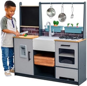 Cucina per Bambini in Legno con Accessori e Effetti Luce e Suono