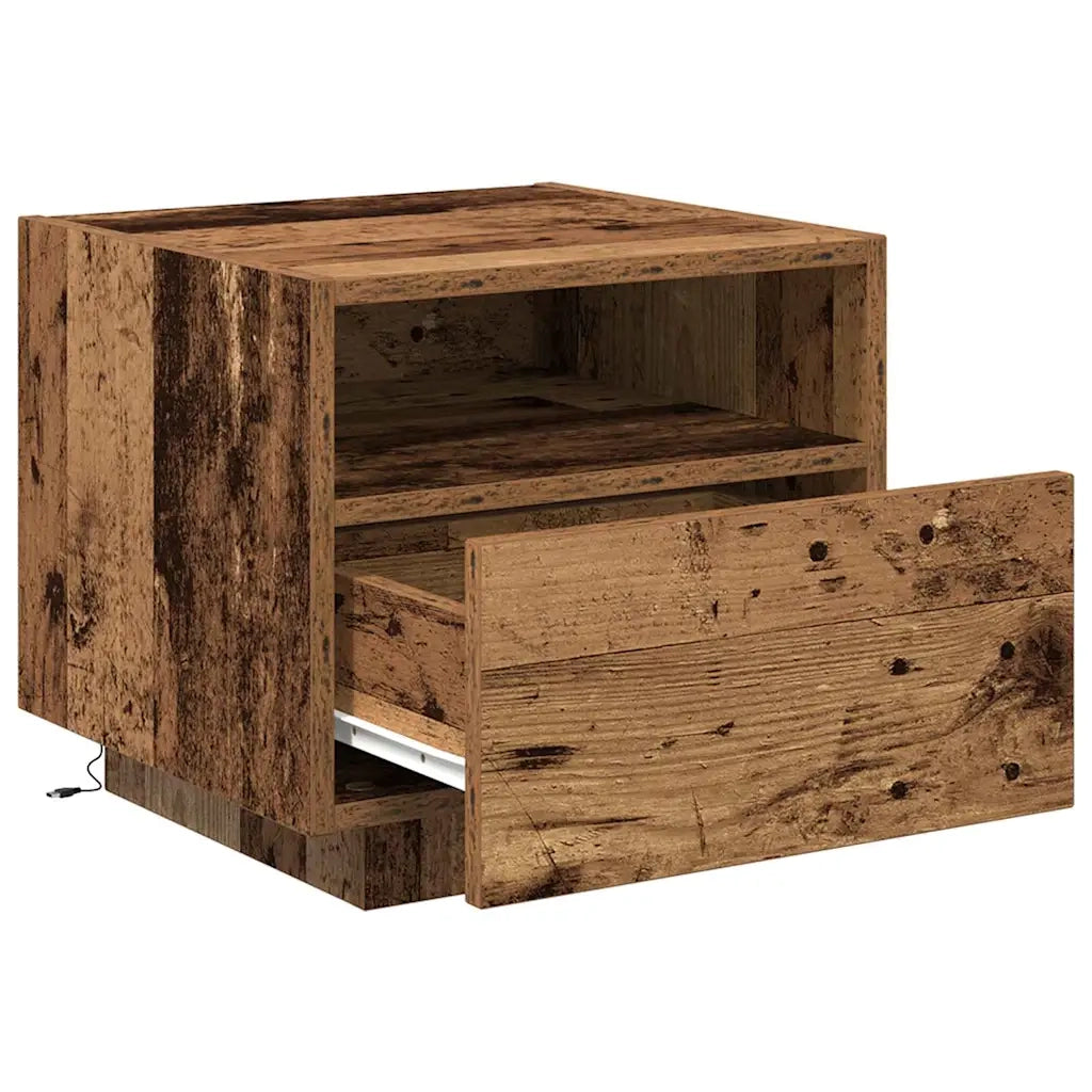 Armadio da Notte con cassetto Legno vecchio 40 x 39 x 37 cm 863066