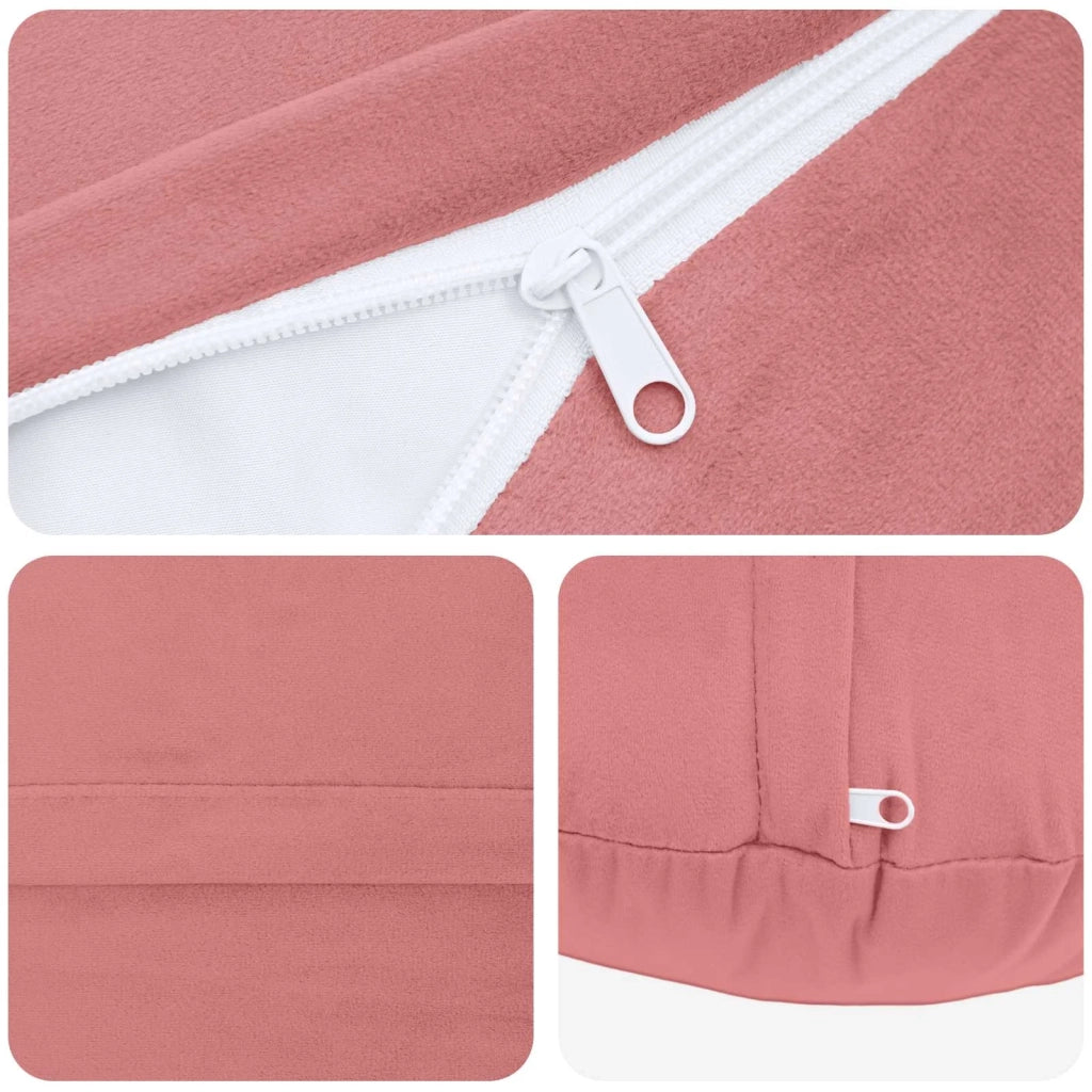 Federa 6 pcs HEERLEN Rosa Ø 50 cm Velluto 922542