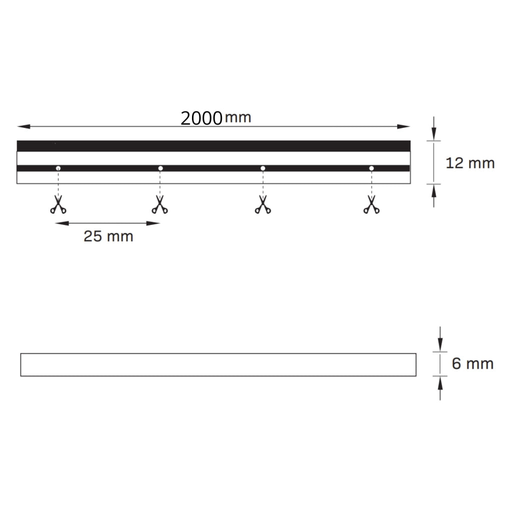 Striscia LED Neon flessibile 12V 2m rosa IP65 Polux