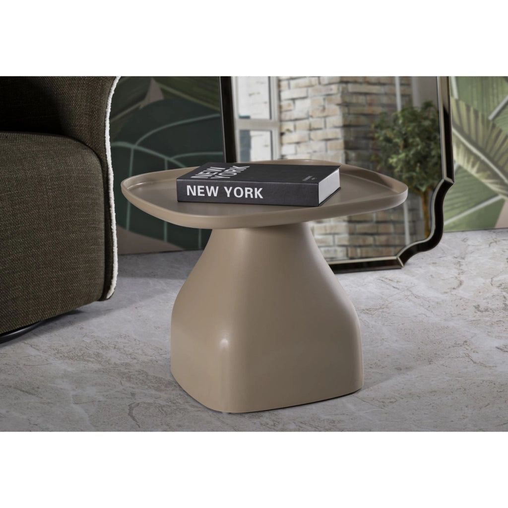 Tavolino VKH712, Grigio, Plastica, 38x48x48 cm