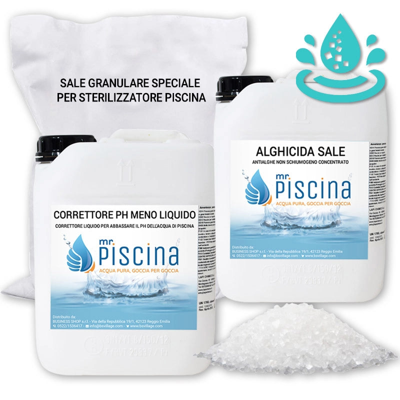 Kit mix per mantenimento piscina al SALE Volume piscina: Fino a 30 m³