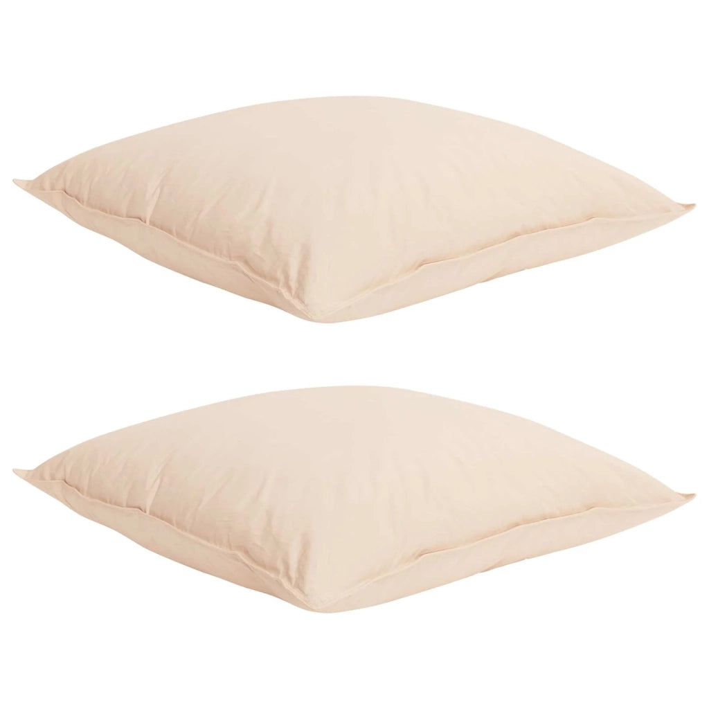 Set di Piumoni 2 pz 135 x 220 cm Kapok e Poliestere Beige 3432001