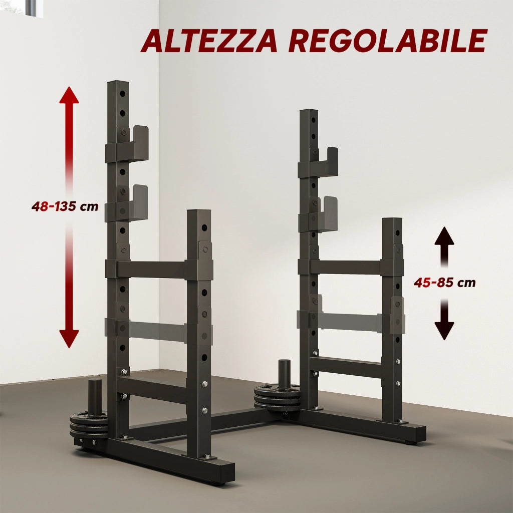 Porta Bilanciere Regolabile ¨C Xylo ¨C Acciaio Nero 110x91x145 cm