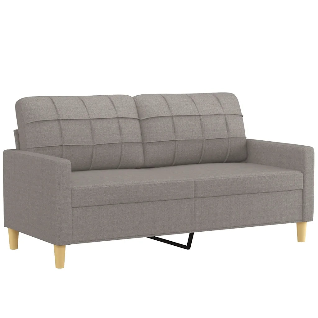Divano a 2 Posti-Sofa 2 Posti Tortora 140 cm in Tessuto 386725