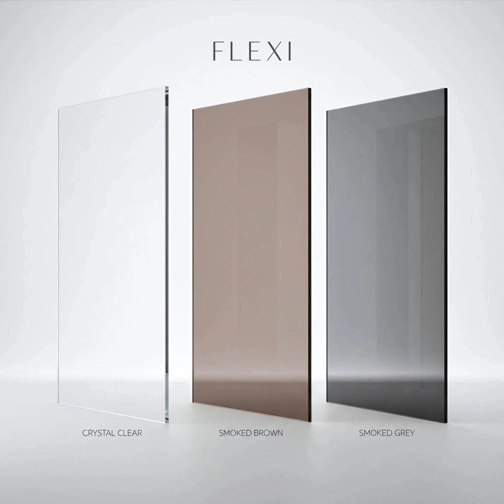 Parete Doccia Rea Flexi Grey / Black 100