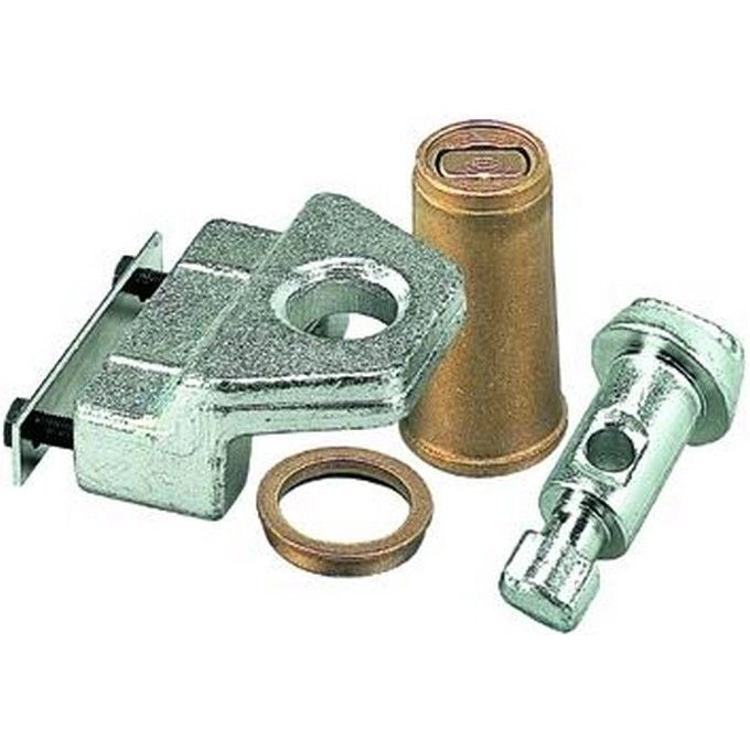 Corbin PAL400043 Gruppo Accessori per Lucchetto Corazzato Serranda Basculante Campana Ottone Staffa Perno Acciaio Zincato