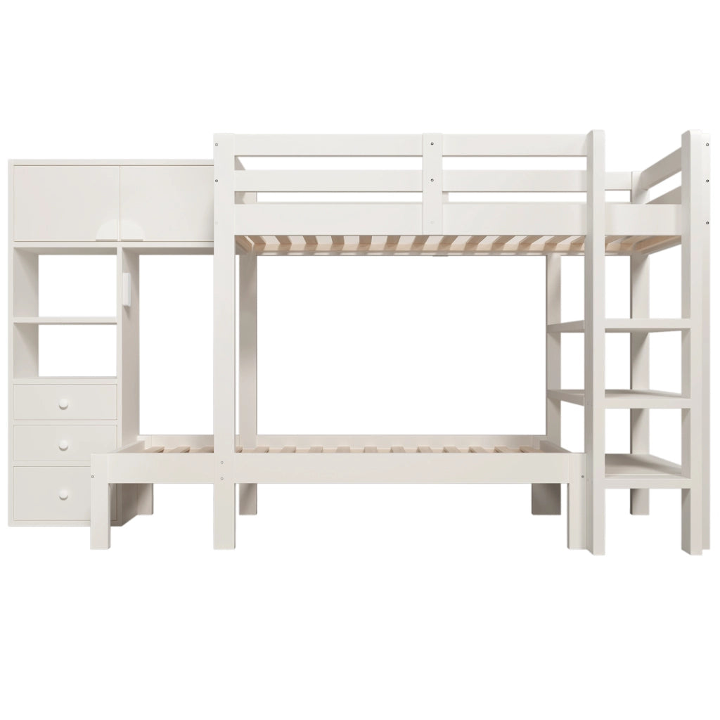 Letto a castello sfalsato 90x200 cm con armadio