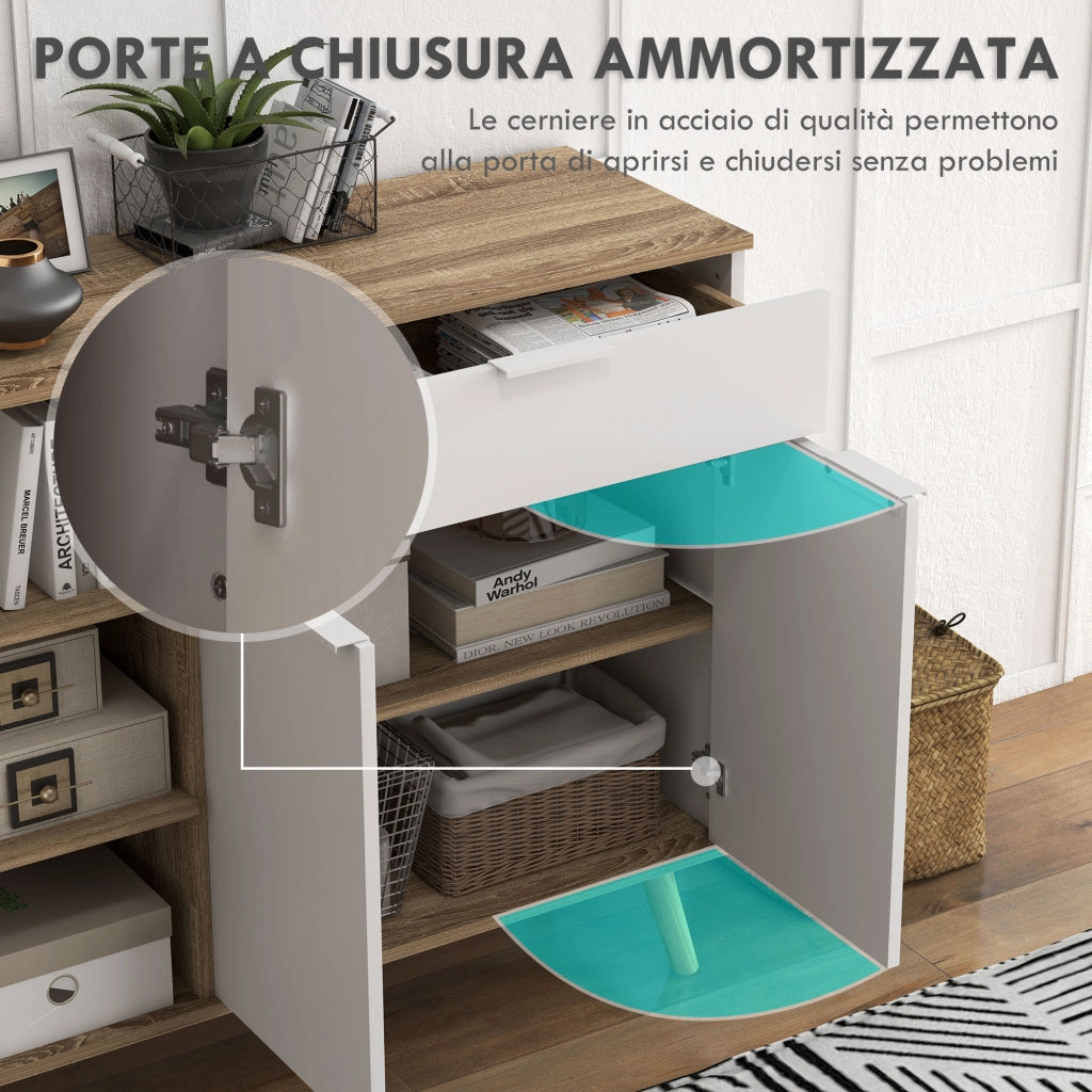 Mobile Multiuso con Cassetto ¨C Xylo ¨C 3 Ripiani Aperti, 95x35x85 cm