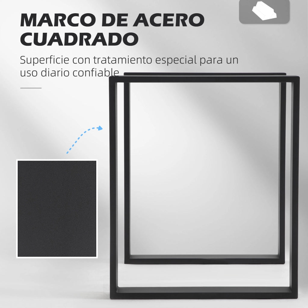 Gambe per tavolo rettangolari ¨C Xylo ¨C metallo nero 60x72 cm con viti