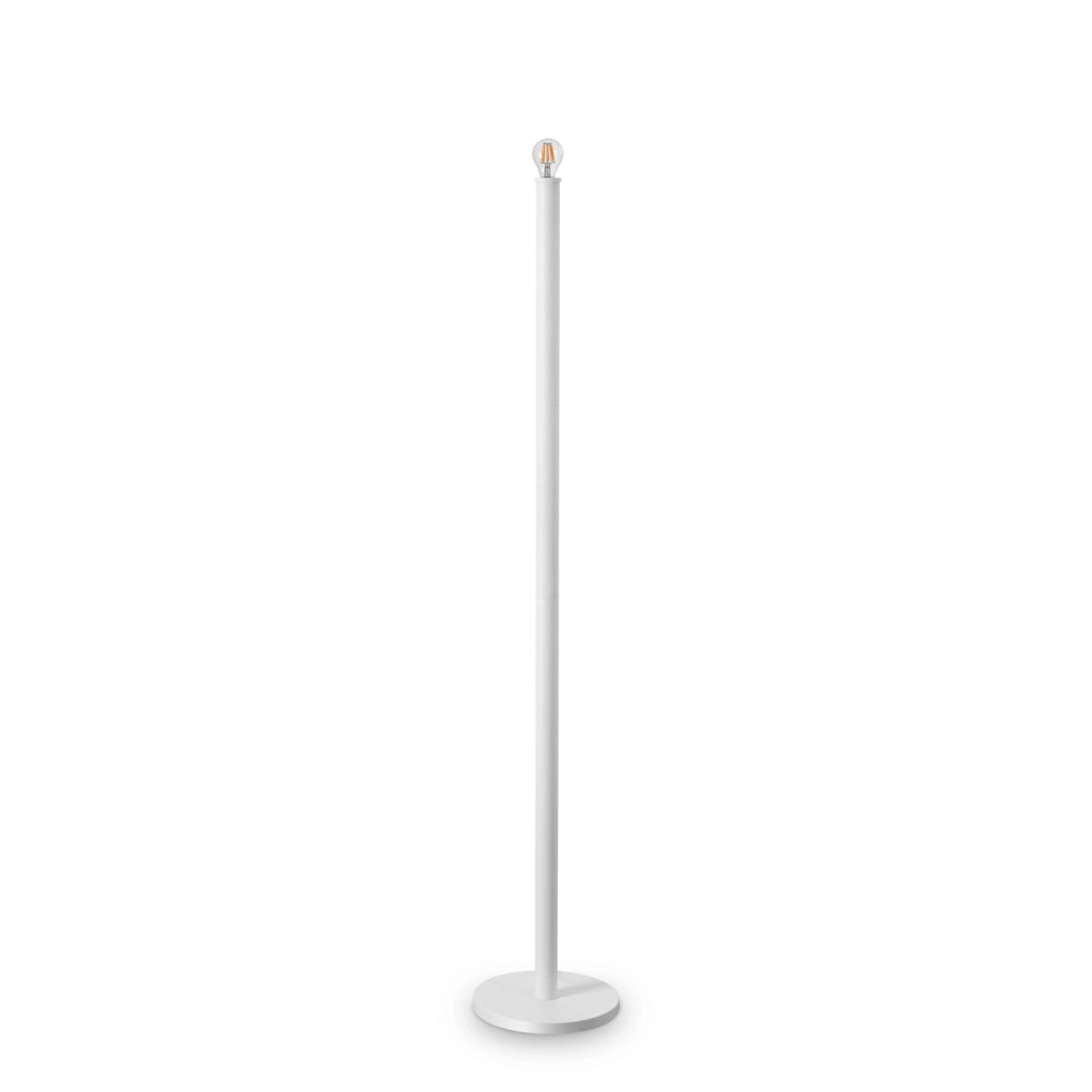 Piantana Da Terra Contemporanea Mix Metallo Bianco 1 Luce E27 42W Ip20