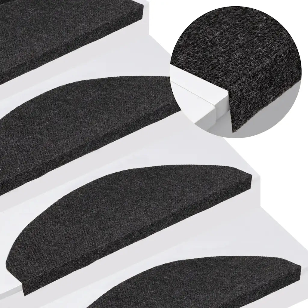 Tappetini Autoadesivi per Scale 20 pz Neri 65x22,5x3,5 cm 3365906