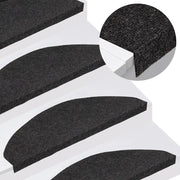 Tappetini Autoadesivi per Scale 20 pz Neri 65x22,5x3,5 cm 3365906
