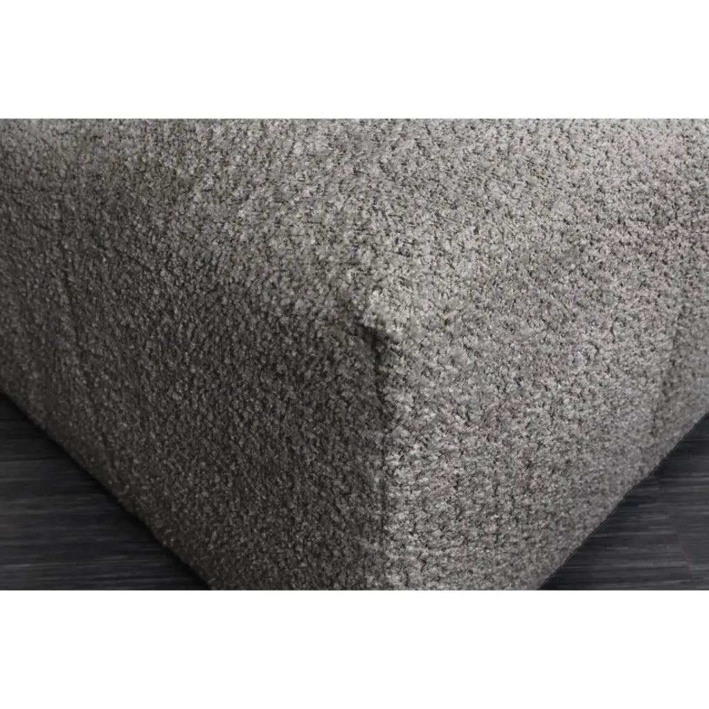 Pouf IMPERIA grigio – Pouf classico in tessuto bouclé